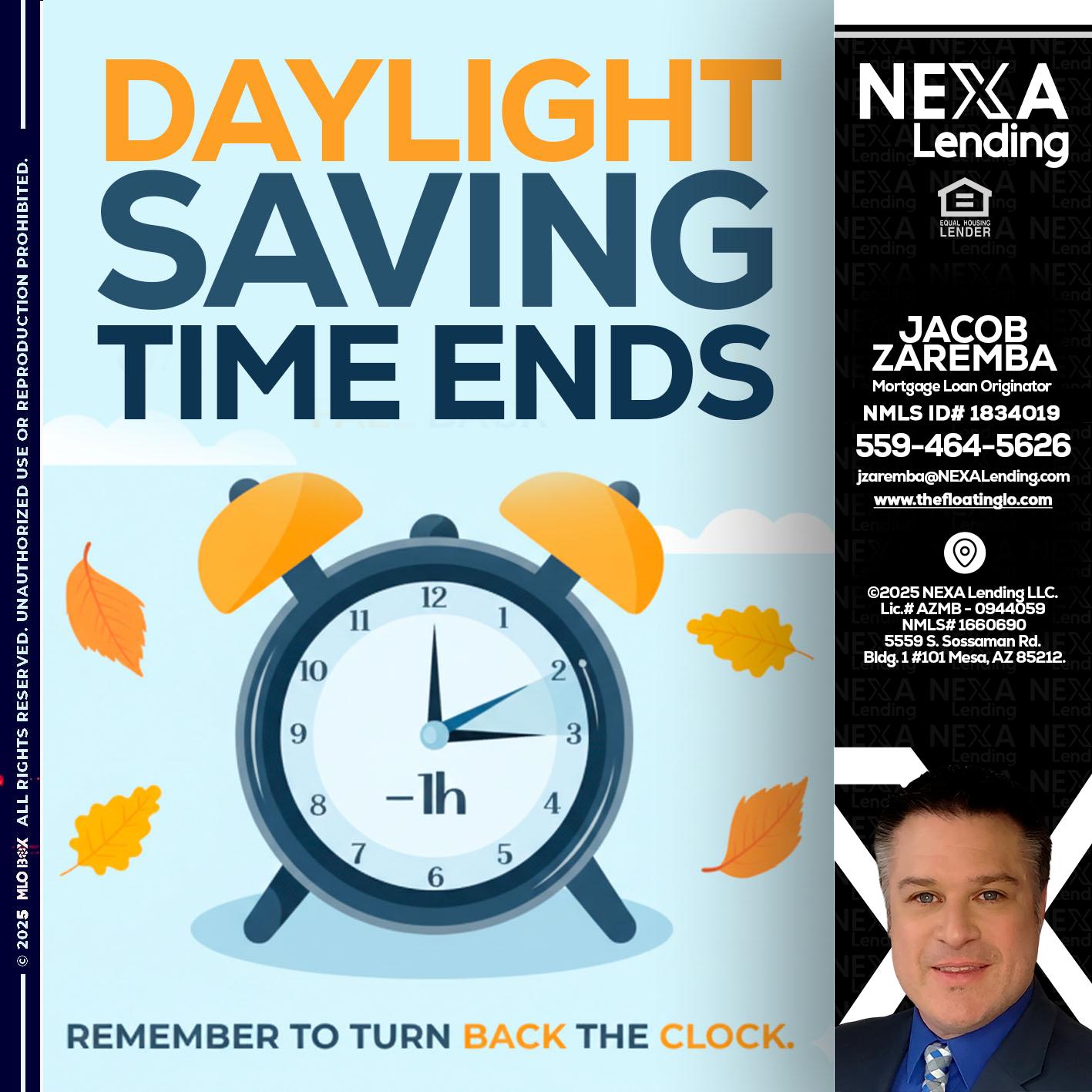 daylight saving - Jacob Zaremba -MLO RMLO CMLO