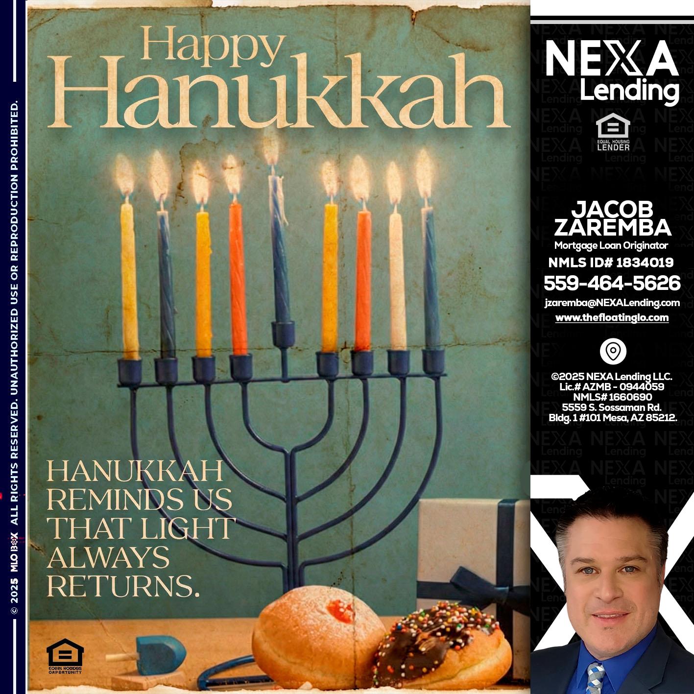 HAPPY HANUKKAH - Jacob Zaremba -MLO RMLO CMLO