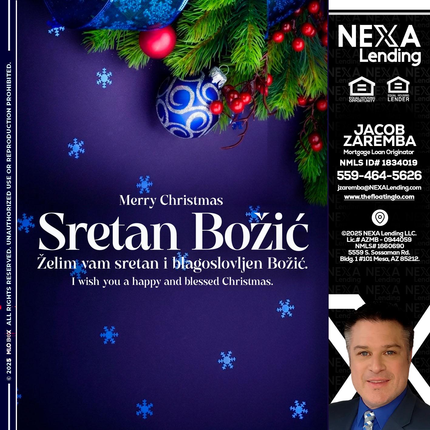 Sretan Božić - Jacob Zaremba -MLO RMLO CMLO