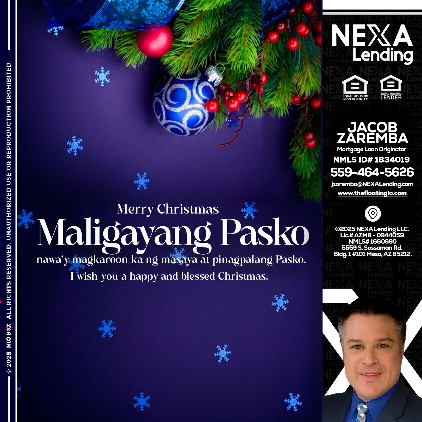 Maligayang Pasko - Jacob Zaremba -MLO RMLO CMLO