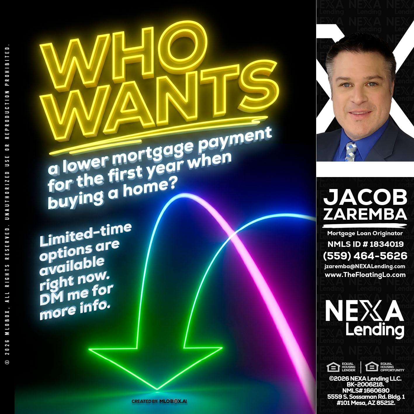 WHO WANTS - Jacob Zaremba -MLO RMLO CMLO