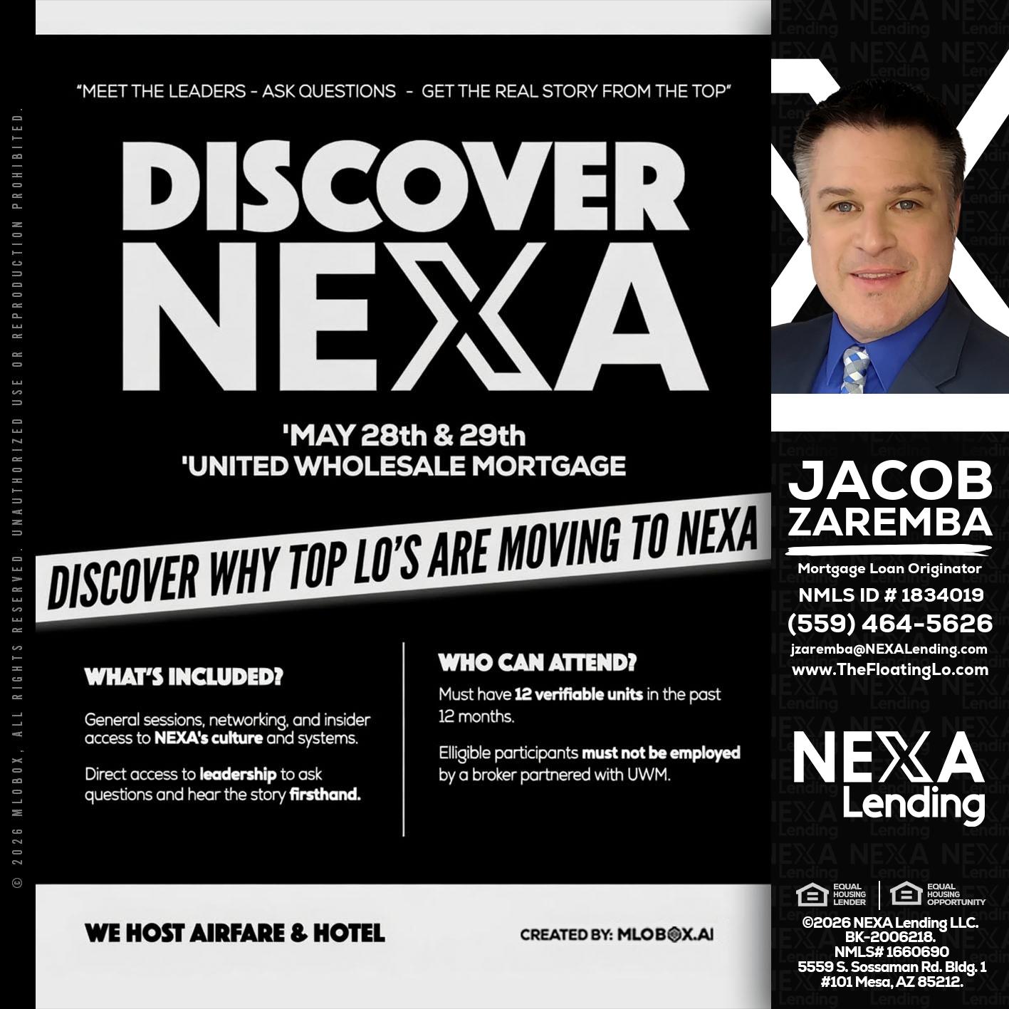 DISCOVER NEXA - Jacob Zaremba -MLO RMLO CMLO