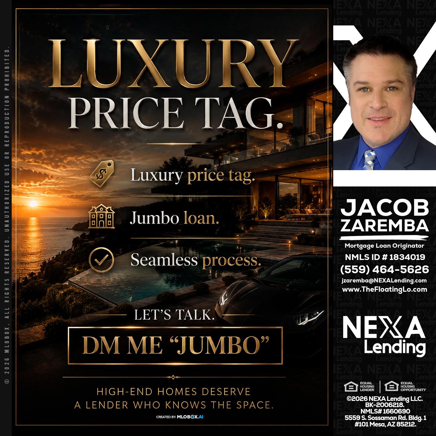 LUXURY PRICE - Jacob Zaremba -MLO RMLO CMLO