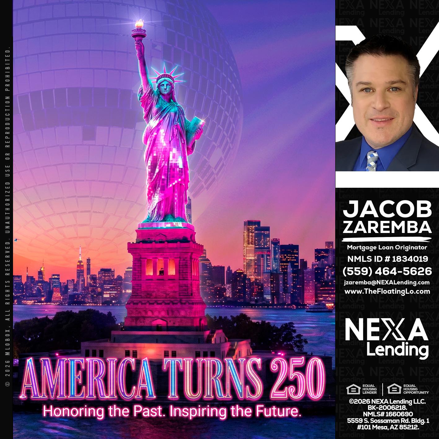 AMERICA TURNS 250 - Jacob Zaremba -MLO RMLO CMLO