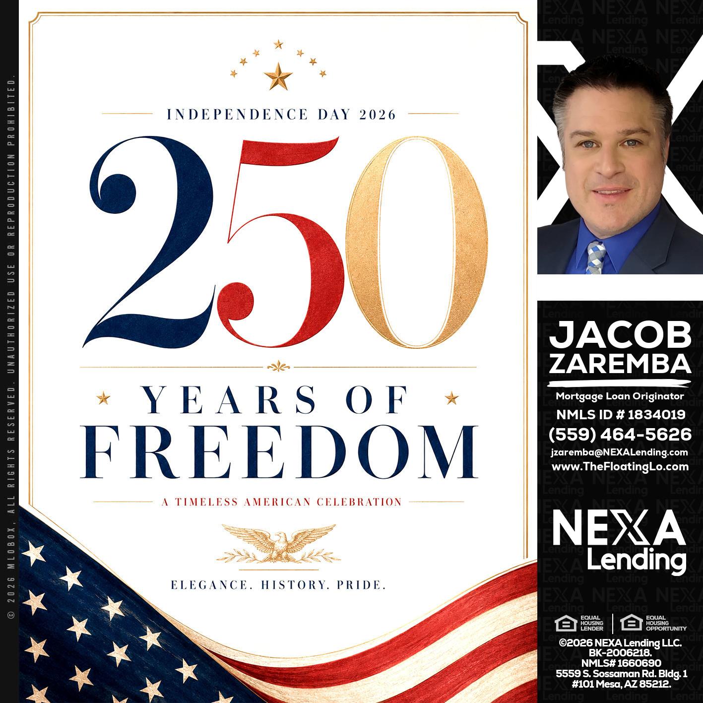 250 YEARS - Jacob Zaremba -MLO RMLO CMLO