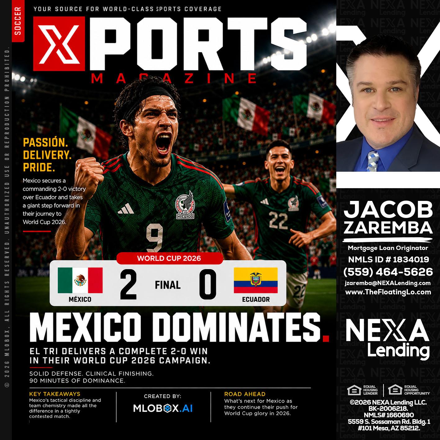 XPORTS MEX 2-0 ECUADOR - Jacob Zaremba -MLO RMLO CMLO