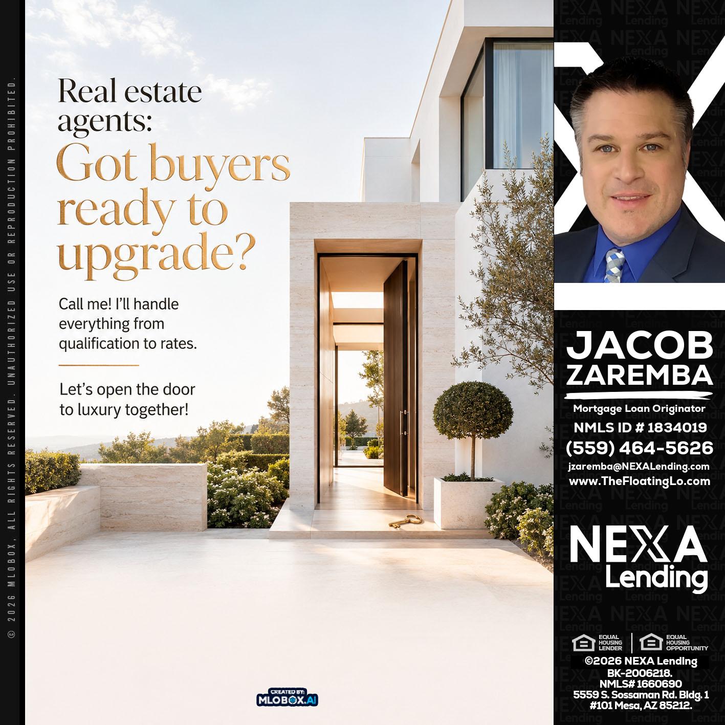 REAL ESTATE AGENTS - Jacob Zaremba -MLO RMLO CMLO