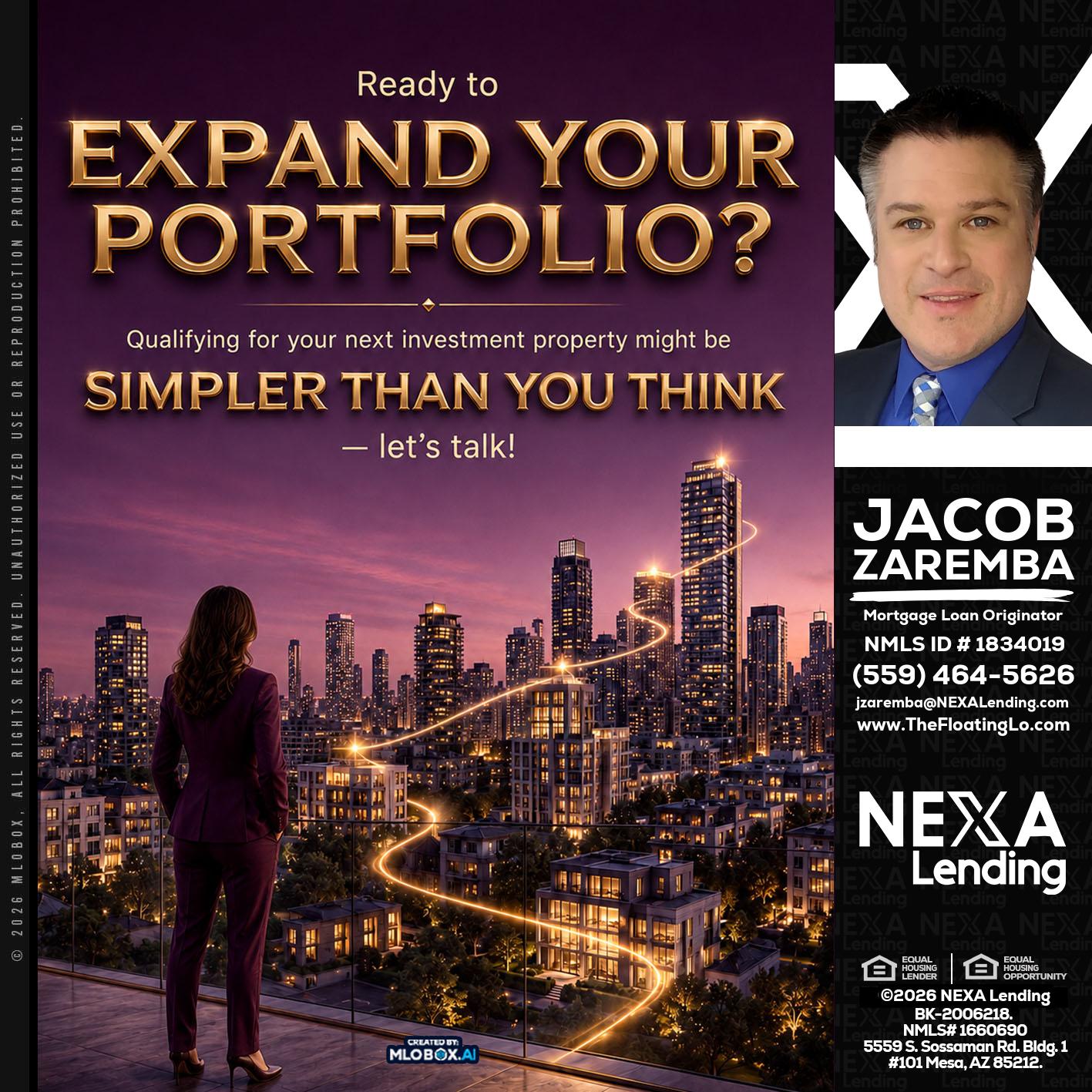 EXPAND YOUR PORTFOLIO - Jacob Zaremba -MLO RMLO CMLO