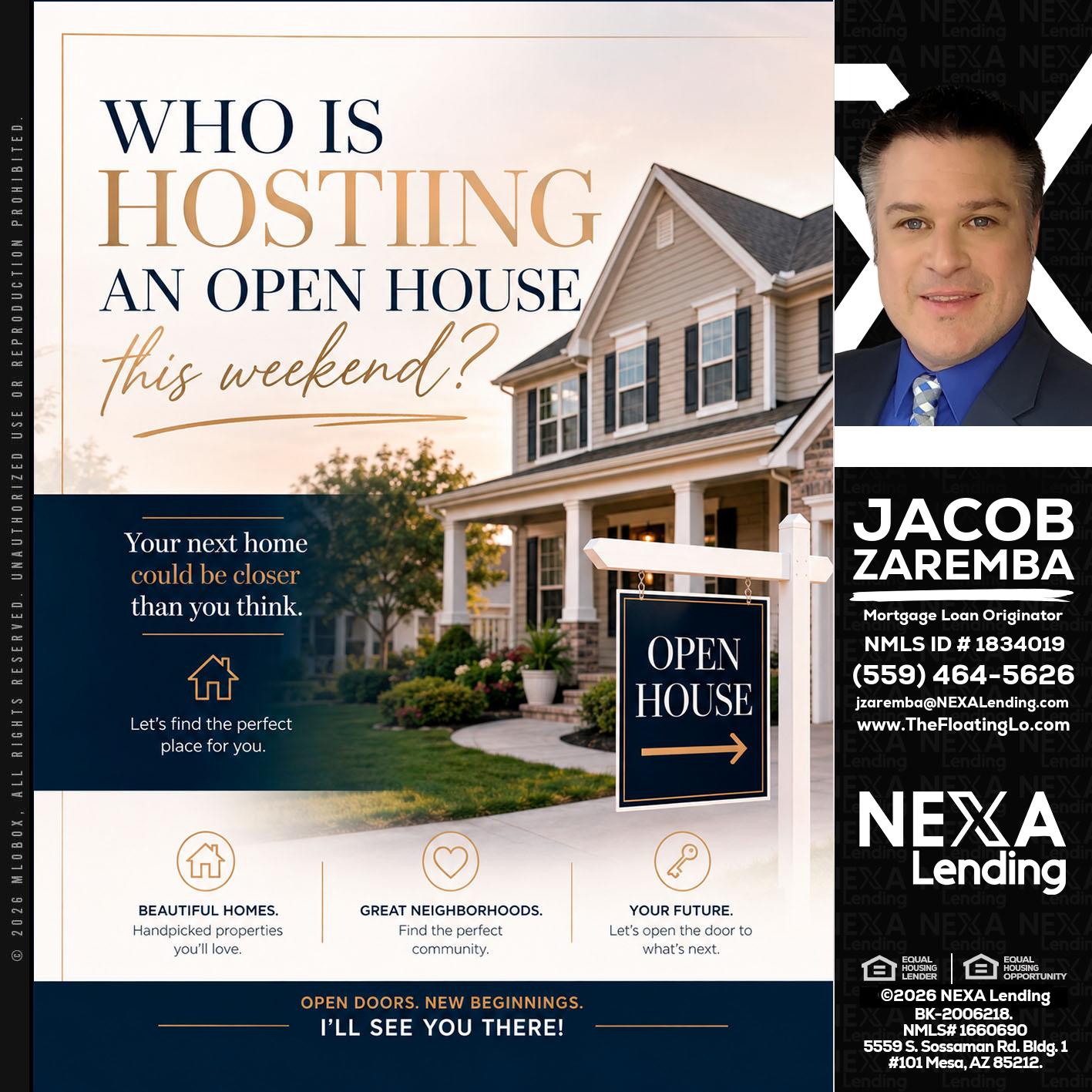 WHOS HOSTING - Jacob Zaremba -MLO RMLO CMLO