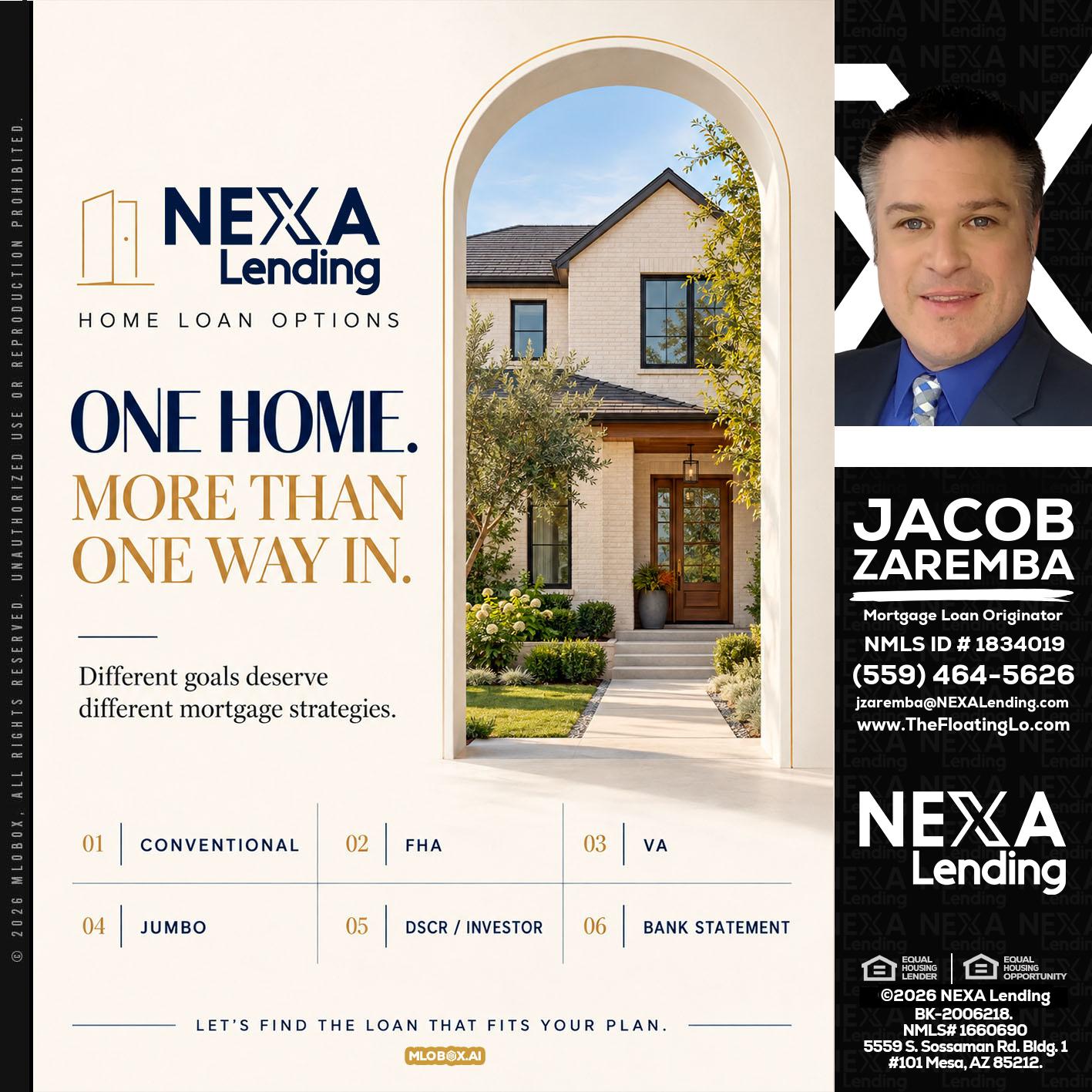 ONE HOME - Jacob Zaremba -MLO RMLO CMLO