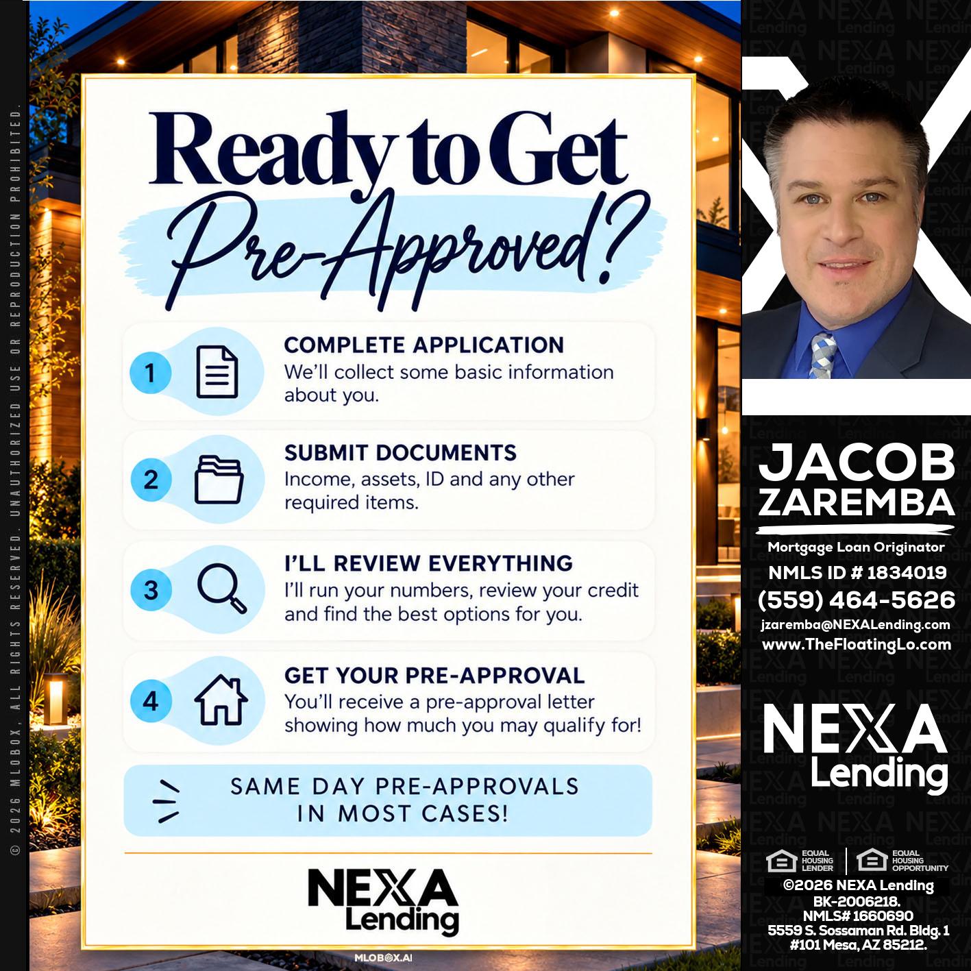 ready to get - Jacob Zaremba -MLO RMLO CMLO