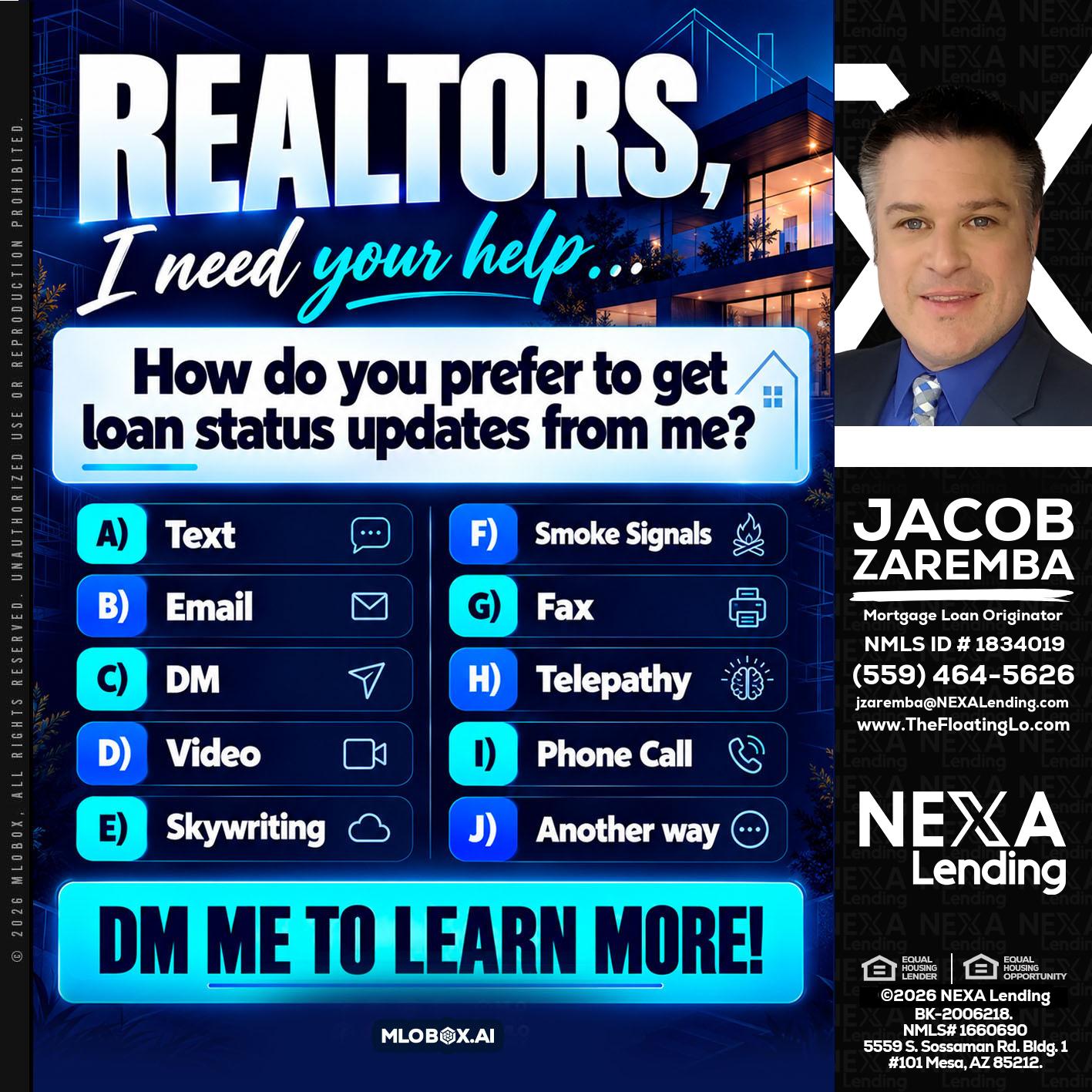 REALTORS - Jacob Zaremba -MLO RMLO CMLO