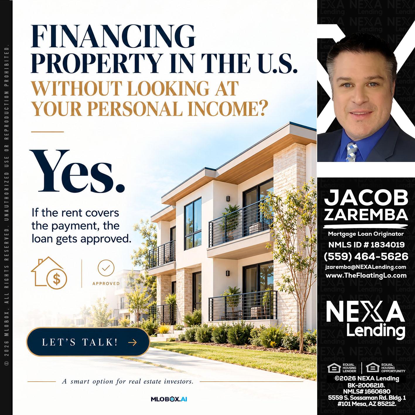 FINANCING - Jacob Zaremba -MLO RMLO CMLO